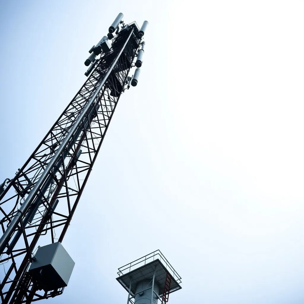 A professional technical photograph of a telecommunications